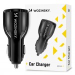 Wozinsky Φορτιστής Αυτοκινήτου 2 x USB QC3.0 3.1A – Μαύρο (WCC-02)