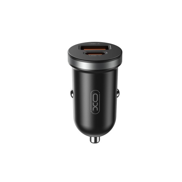 XO Φορτιστής Αυτοκινήτου CC56 PD 30W QC 1x USB 1x USB-C - Μαύρο