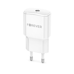 Forever TC-01-20C PD QC charger 1x USB-C 20W  - Λευκό