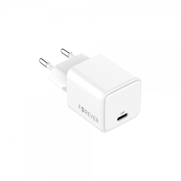 Forever TC-08-30C GaN PD charger 1x USB-C 30W - Λευκό