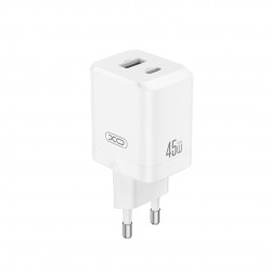 XO Φορτισ΄τής CE36 PD 45W 1x USB-C 1x USB - Λευκό
