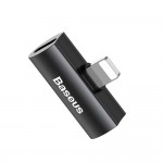 Baseus L46 Lightning Male σε 2 x Lightning Female – Μαύρο (CAL46-01)