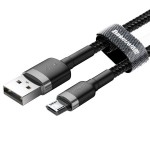 Baseus Cafule Durable Nylon Braided Καλώδιο USB σε Micro USB 3μ – Μαύρο - Γκρι (CAMKLF-HG1)