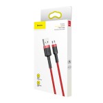 Baseus Cafule Durable Nylon Braided Καλώδιο USB σε Micro USB 1μ – Κόκκινο (CAMKLF-B09)
