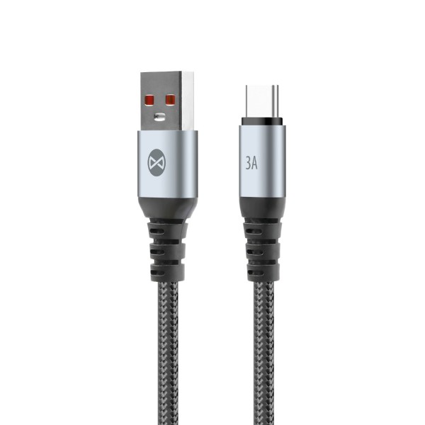Forever Braix Καλώδιο USB-Α σε USB-C 3A – Μαύρο