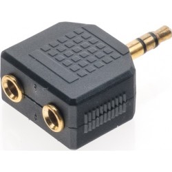 OEM Αντάπτορας 3.5mm Male σε 2 X 3.5mm Female – Μαύρο