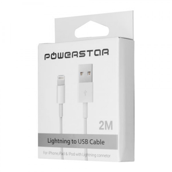 Powerstar Καλώδιο Δεδομένων Lightning Για Apple 2μ - Λευκό (Blister) Powerstar Καλώδιο Δεδομένων Lightning Για Apple 2μ - Λευκό (Blister)