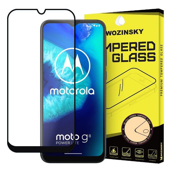 Wozinsky Full Glue 5D Tempered Glass 0.3mm για Motorola Moto G8 Power Lite - Μαύρο