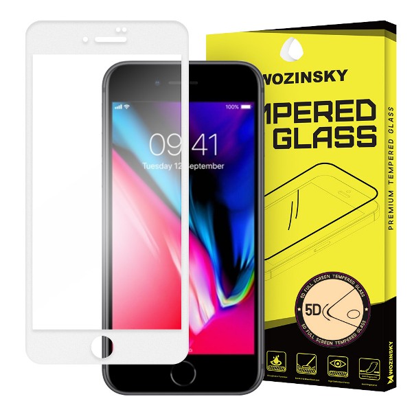Wozinsky Full Glue 5D Tempered Glass 0.3mm για Apple iPhone 7 - 8 - SE 2020 – Λευκό