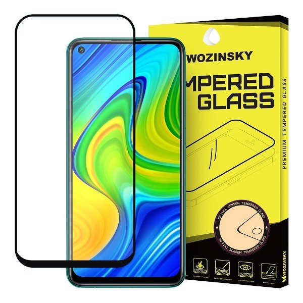 Wozinsky Full Glue 5D Tempered Glass 0.3mm για Xiaomi Redmi Note 9 - Redmi 10X 4G - Μαύρο