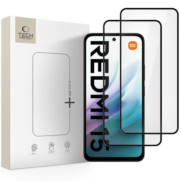 Tech-Protect Glass Fit+ 2τμχ για Xiaomi Redmi 15 4G / 5G - Μαύρο Tech-Protect Glass Fit+ 2τμχ για Xiaomi Redmi 15 4G / 5G - Μαύρο