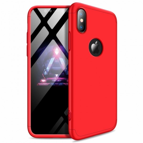 OEM 360ο Full Cover Case για Apple iPhone XS Max (Logo Hole) – Κόκκινο OEM 360ο Full Cover Case για Apple iPhone XS Max (Logo Hole) – Κόκκινο
