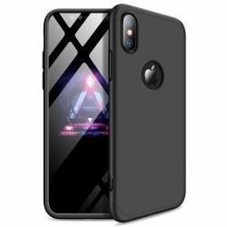 OEM 360ο Full Cover Case για Apple iPhone XS Max (logo hole) – Μαύρο