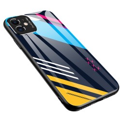 Color Glass Durable Case για Apple iPhone iPhone 11 - Pattern 2 (Μαύρο)