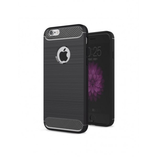 OEM Brushed Carbon Back Cover για Apple iPhone 6/6S - Μαύρο