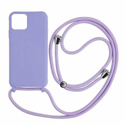 OEM Back Cover Με Κορδόνι Λαιμού για Apple iPhone 12 / 12 Pro - Μωβ
