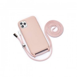 OEM Back Cover Με Κορδόνι Λαιμού για Apple iPhone 12 / 12 Pro - Ροζ