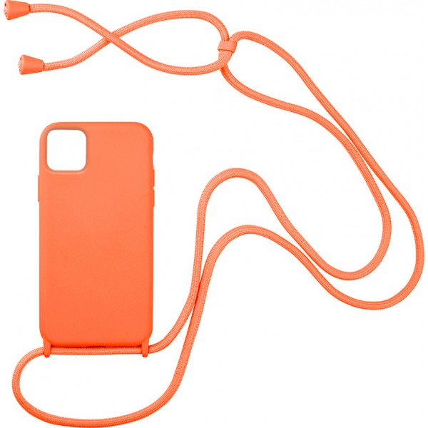 OEM Back Cover Με Κορδόνι Λαιμού για Apple iPhone 12 / 12 Pro - Πορτοκαλί