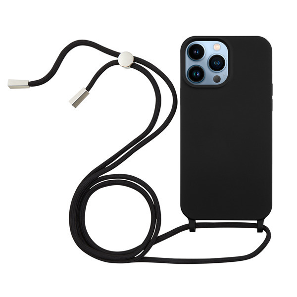 OEM Back Cover Με Κορδόνι Λαιμού για Apple iPhone 13 Pro - Μαύρο