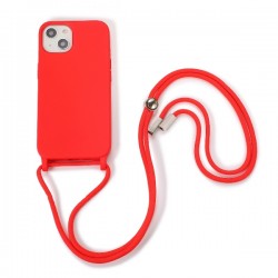 OEM Back Cover Με Κορδόνι Λαιμού για Apple iPhone 13 Pro - Κόκκινο