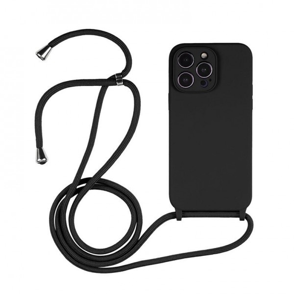OEM Back Cover Με Κορδόνι Λαιμού για Apple iPhone 14 Pro - Μαύρο OEM Back Cover Με Κορδόνι Λαιμού για Apple iPhone 14 Pro - Μαύρο