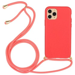 OEM Back Cover Με Κορδόνι Λαιμού για Apple iPhone 14 Pro - Κόκκινο