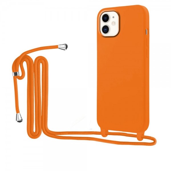 OEM Back Cover Με Κορδόνι Λαιμού για Apple iPhone 14 Pro - Πορτοκαλί