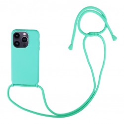 OEM Back Cover Με Κορδόνι Λαιμού για Apple iPhone 14 Pro - Γαλάζιο