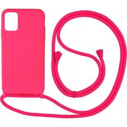 OEM Back Cover Με Κορδόνι Λαιμού για Apple iPhone 14 Pro - Φούξια
