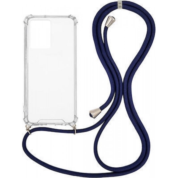 OEM Διαφανο Back Cover Με Κορδόνι Λαιμού για Apple iPhone 14 Pro Max - Μπλε