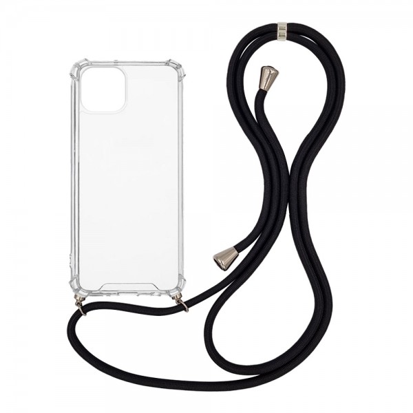 OEM Διαφανο Back Cover Με Κορδόνι Λαιμού για Apple iPhone 14 - Μαύρο OEM Διαφανο Back Cover Με Κορδόνι Λαιμού για Apple iPhone 14 - Μαύρο