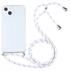 OEM Διαφανο Back Cover Με Κορδόνι Λαιμού για Apple iPhone 13 - Λευκό