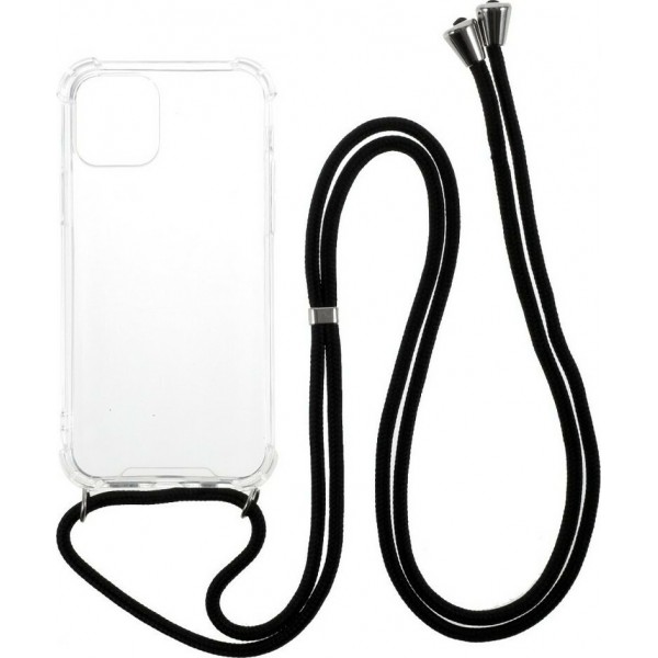 OEM Διαφανο Back Cover Με Κορδόνι Λαιμού για Apple iPhone 12 Pro Max - Μαύρο OEM Διαφανο Back Cover Με Κορδόνι Λαιμού για Apple iPhone 12 Pro Max - Μαύρο