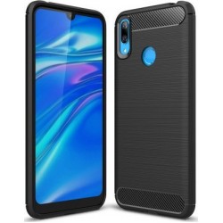 OEM Brushed Carbon Back Cover για Huawei Y7 Pro (2019) – Μαύρο