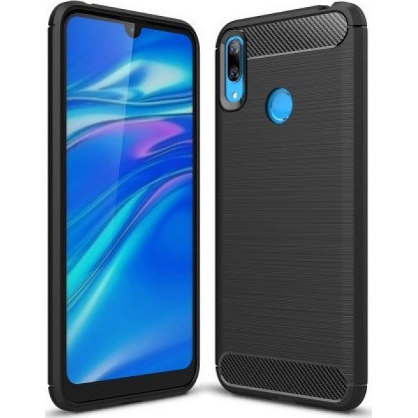 OEM Brushed Carbon Back Cover για Huawei Y7 Pro (2019) – Μαύρο