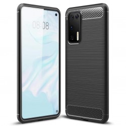 OEM Brushed Carbon Back Cover για Huawei P40 – Μαύρο
