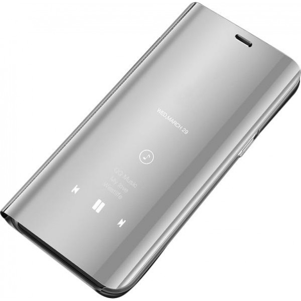 Oem Book Case Clear View για Huawei P Smart (2021) - Ασημί Oem Book Case Clear View για Huawei P Smart (2021) - Ασημί