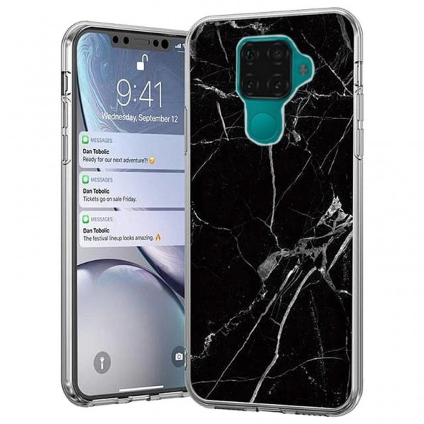 Wozinsky Marble TPU Case για Huawei Mate 30 Lite - Μαύρο