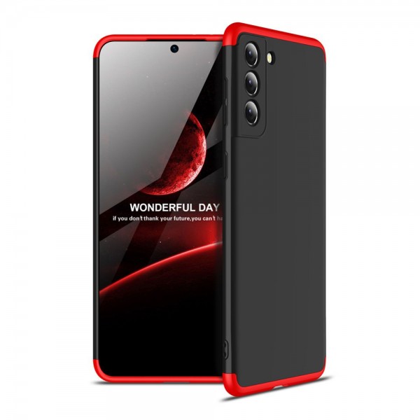 OEM 360ο Full Cover Case για Samsung Galaxy S21 Plus 5G – Μαύρο - Κόκκινο