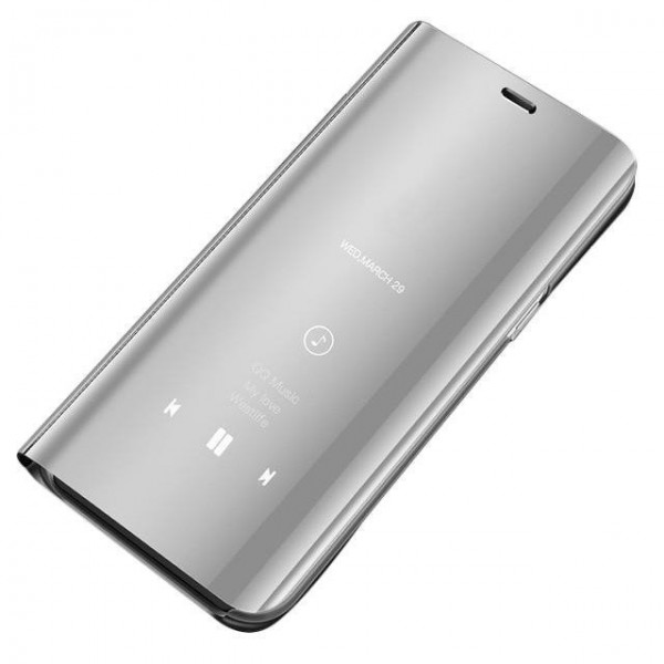 Oem Book Case Clear View για Samsung Galaxy A20e - Ασημί
