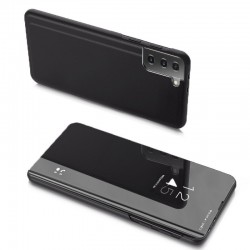 Oem Book Case Clear View για Samsung Galaxy S21 Plus 5G - Μαύρο