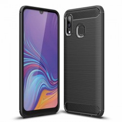 OEM Brushed Carbon Back Cover για Samsung Galaxy A30 - Μαύρο