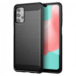 OEM Brushed Carbon Back Cover για Samsung Galaxy A32 4G - Μαύρο
