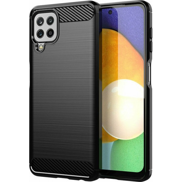 OEM Brushed Carbon Back Cover για Samsung Galaxy A22 4G - Μαύρο