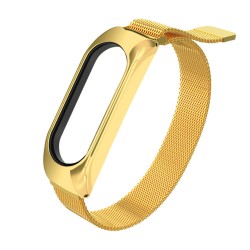 Ανταλλακτικό λουράκι Metal Bracelet για Xiaomi Mi Band 3/4/5/6 - Χρυσό
