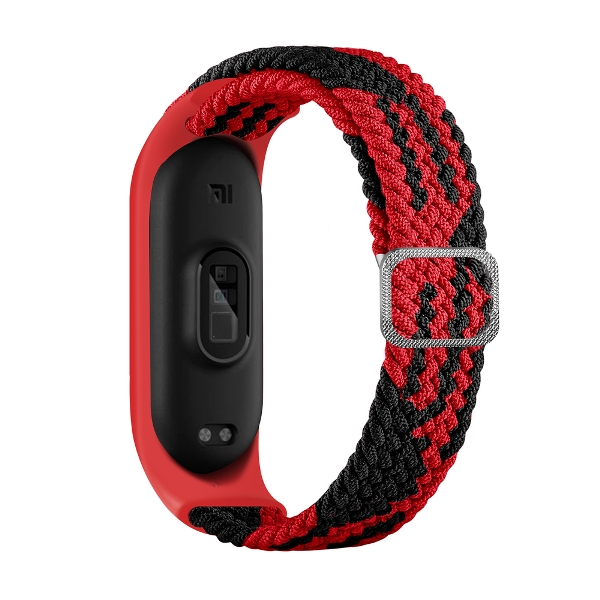 Ανταλλακτικό Λουράκι Braided Fabric για Xiaomi Mi Band 3/4/5/6 - Κόκκινο/Μαύρο Ανταλλακτικό Λουράκι Braided Fabric για Xiaomi Mi Band 3/4/5/6 - Κόκκινο/Μαύρο