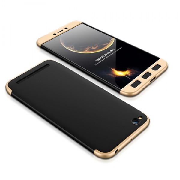 OEM 360ο Full Cover Case για Xiaomi Redmi 5A – Μαύρο - Χρυσό