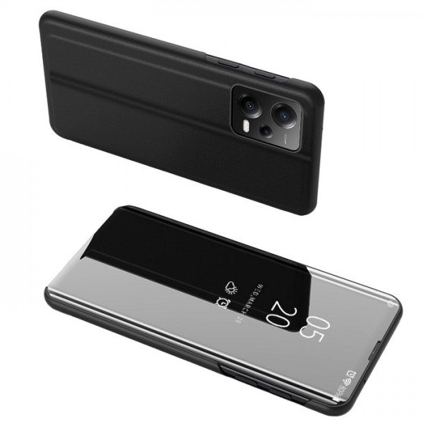 Oem Book Case Clear View για Xiaomi Redmi Note 12 Pro / Poco X5 Pro 5G - Μαύρο