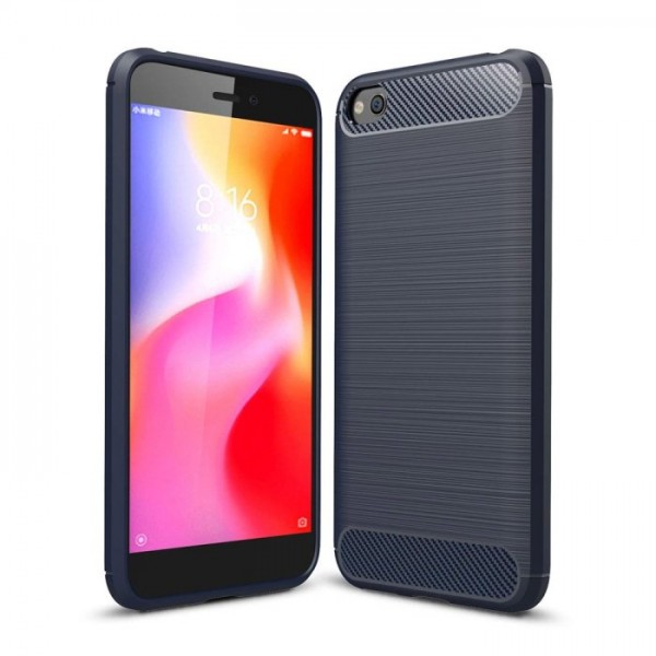 OEM Brushed Carbon Back Cover για Xiaomi Redmi Go – Μπλε