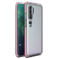 OEM TPU Spring Case clear για Xiaomi Note 10 -Ροζ